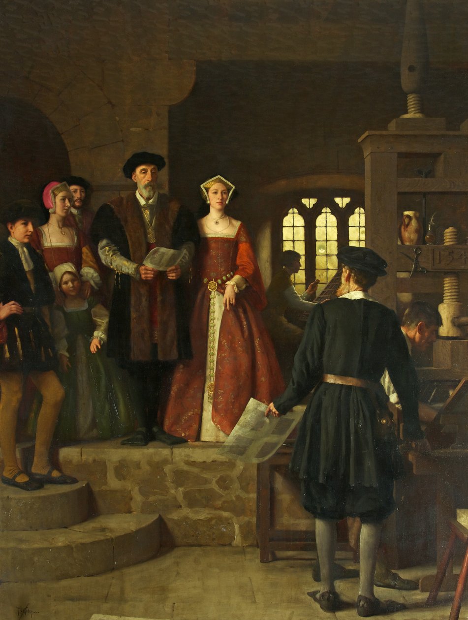 Opprettelsen av det første trykkeriet i Bristol av Thomas Cooper Gotch