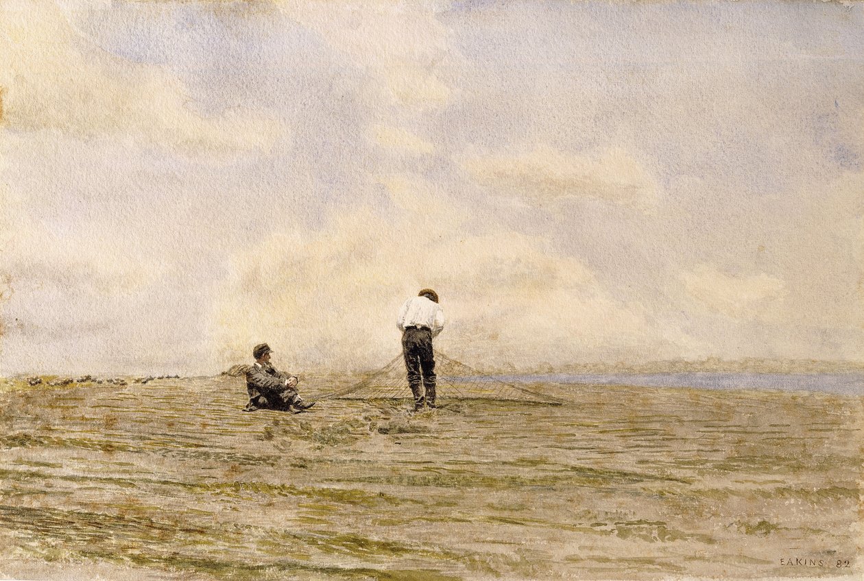 Mending the Net, 1882 av Thomas Cowperthwait Eakins