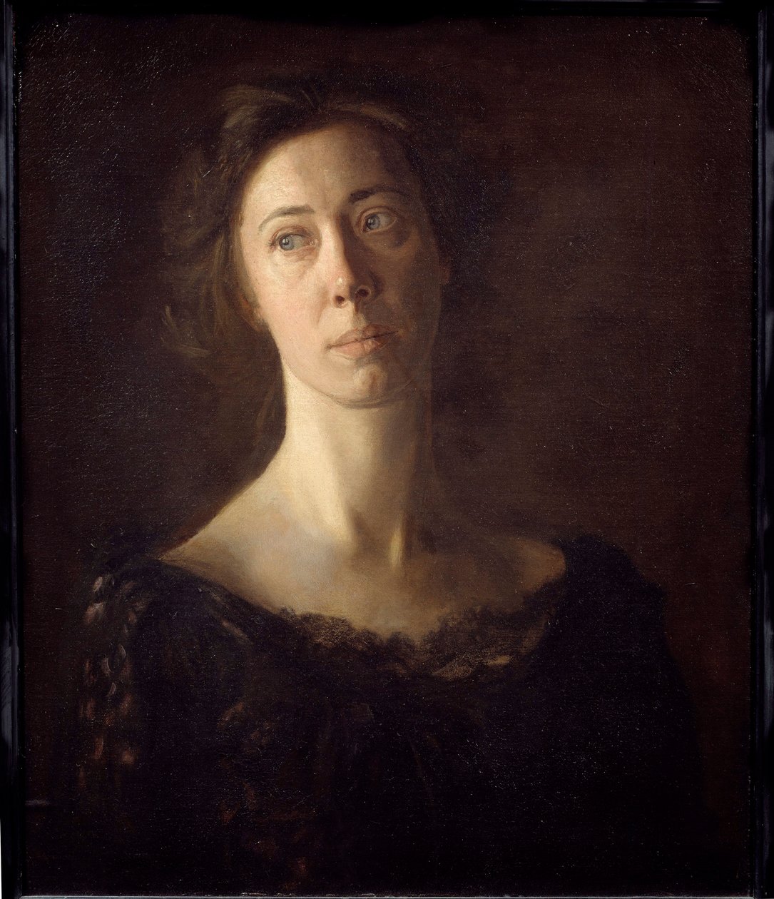 Portrett av Clara (Clara J. Mather) Maleri av Thomas Cowperthwaite Eakins (1844-1916) (ec. bitter.) 20. århundre Søn. 0,61x0,51 m Paris, musee d