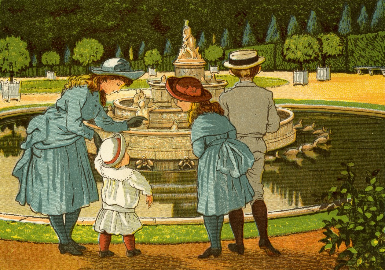 Versailles hager, med fontener av Thomas Crane