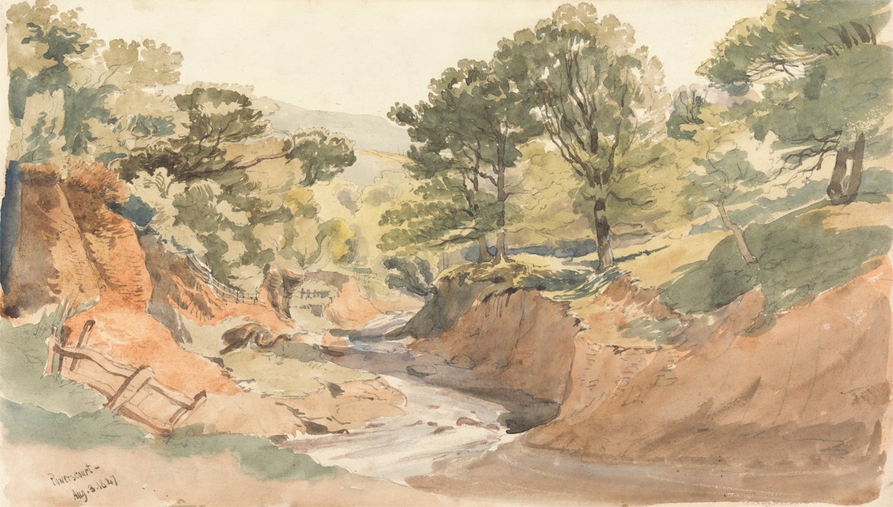 Landskapsutsikt ved Powerscourt av Thomas Creswick