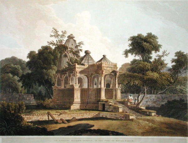 Et eldgammelt hindutempel i Rotas-fortet, Bahar, plate 12 fra 