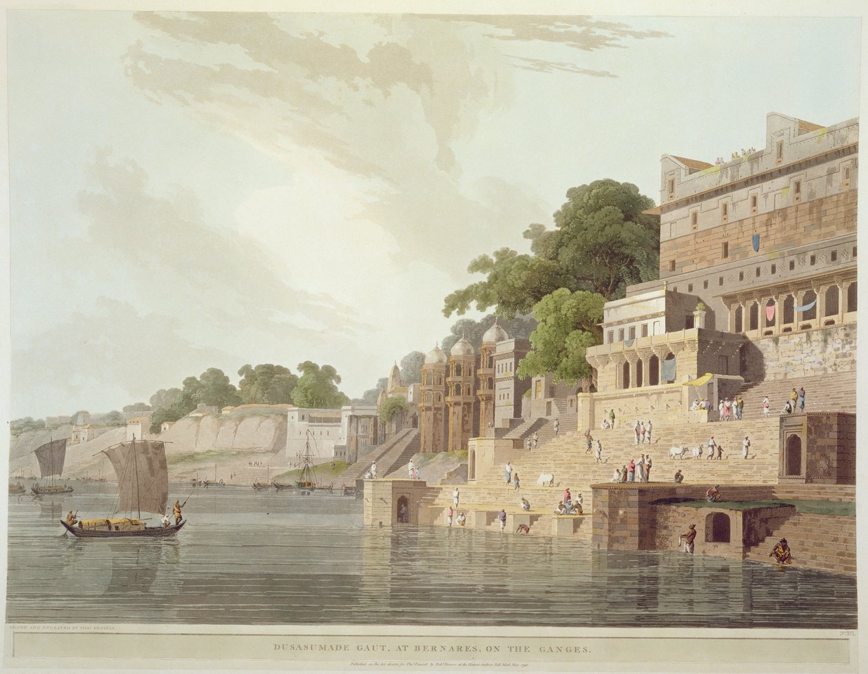 Dusasumade Gaut, ved Benares ved elven Ganges, fra 