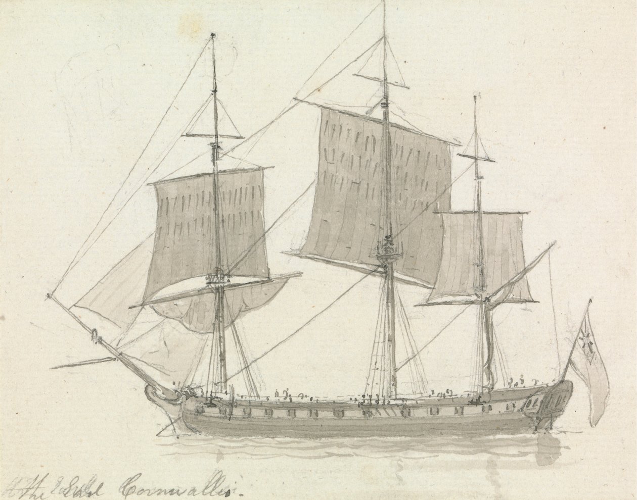 Skip, 'The Earl Cornwallis' av Thomas Daniell