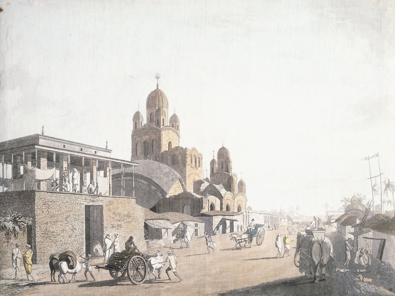 Gatescene, fra "Views in Calcutta" av Thomas Daniell, 1786-1788 av Thomas Daniell