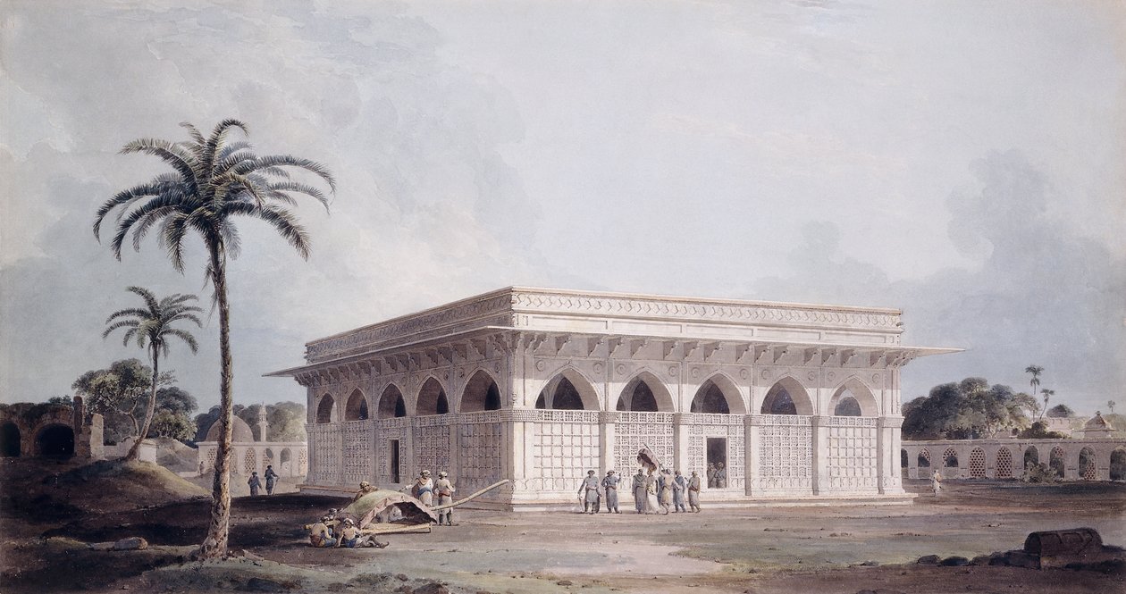 Den sekstifjerde søyle Nizamuddin, Delhi, av Thomas Daniell