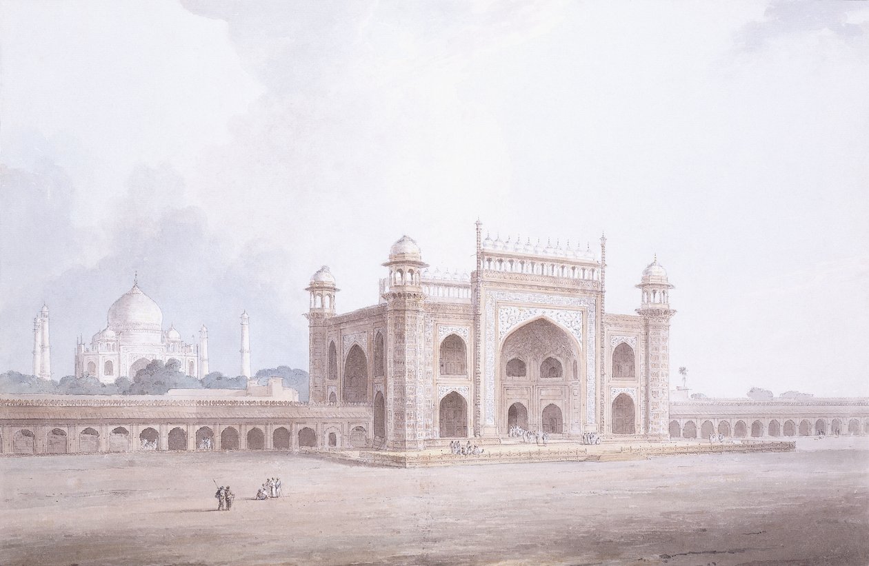 Porten til Taj Mahal, Agra, Uttar Pradesh, av Thomas Daniell