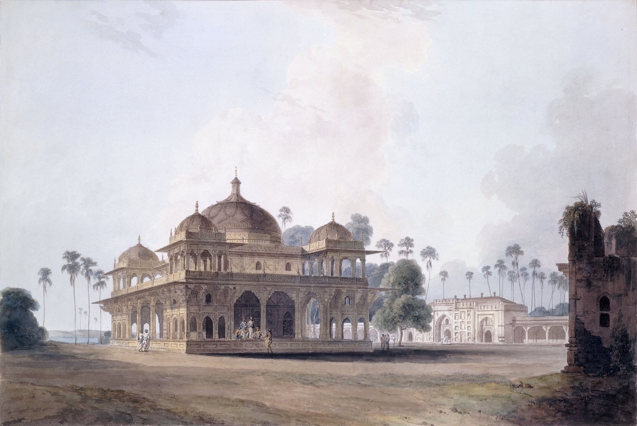 Mausoleet til Makhdum Shah Daulat, Maner, Bihar, ca. 1788-1796 av Thomas Daniell