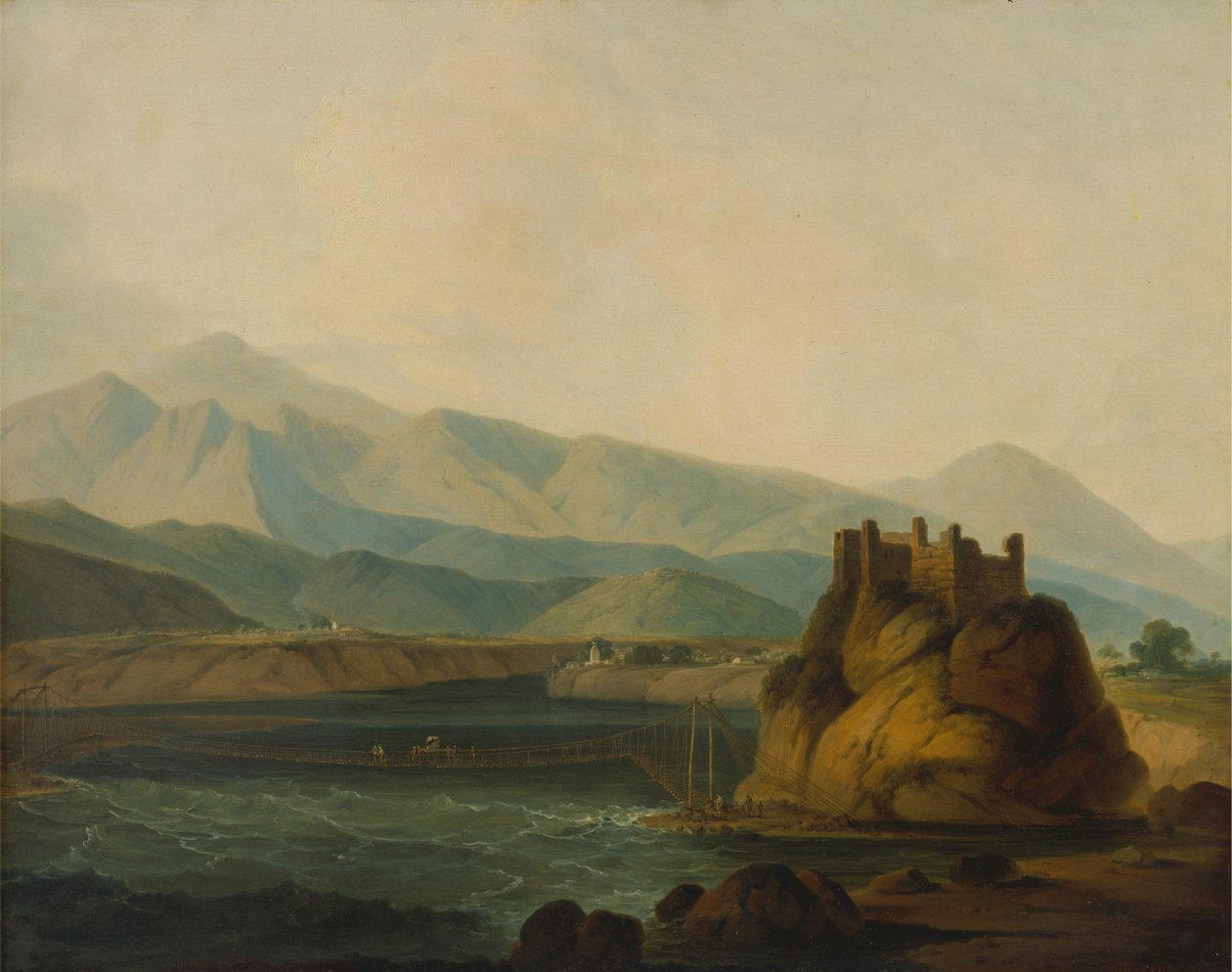 Taubroen ved Serinagur av Thomas Daniell