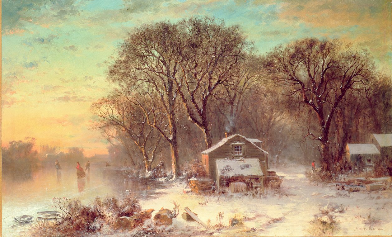 Vinter i Malden, Massachusetts, 1864 av Thomas Doughty
