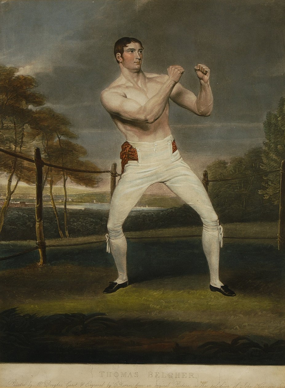 Thomas Belcher, gravert av Charles Turner (1775-1857) (farget lito) av Thomas Douglas (after) Guest
