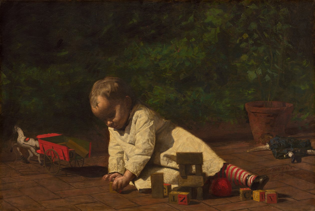 Baby på lek av Thomas Eakins