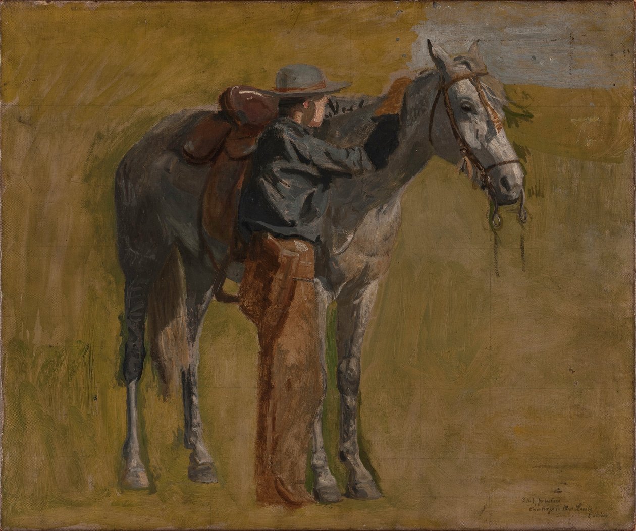 Cowboy: Studie for Cowboys i Badlands av Thomas Eakins
