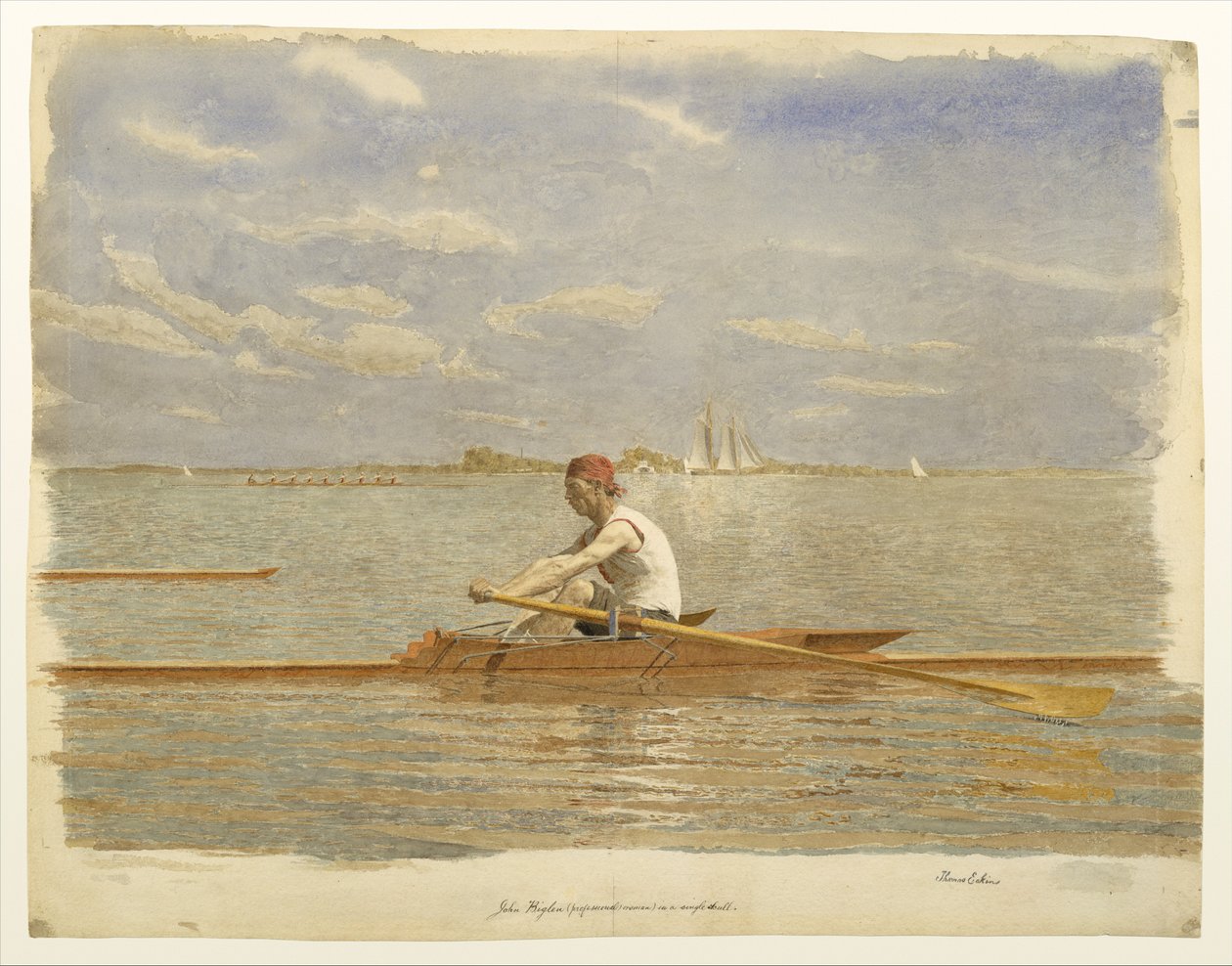 John Biglin i en singlesculler av Thomas Eakins