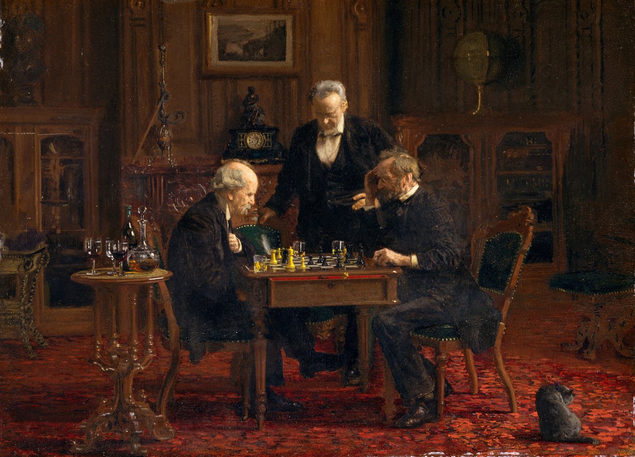 Sjakkspillerne, 1876 av Thomas Eakins
