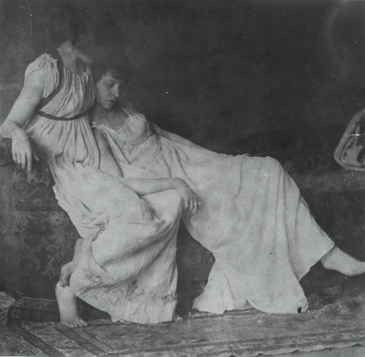 Uidentifiserte modeller i greske kostymer, ca. 1883. av Thomas Eakins