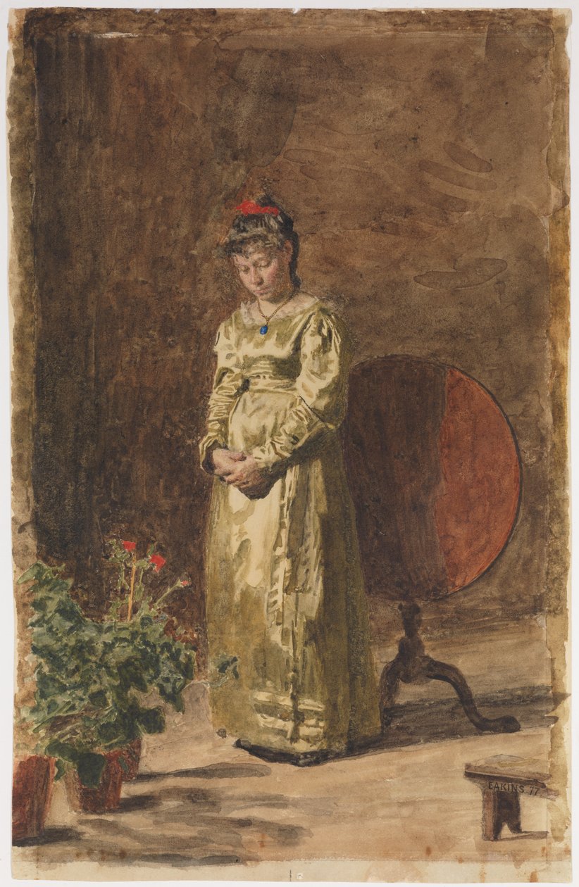 Ung jente i meditasjon av Thomas Eakins