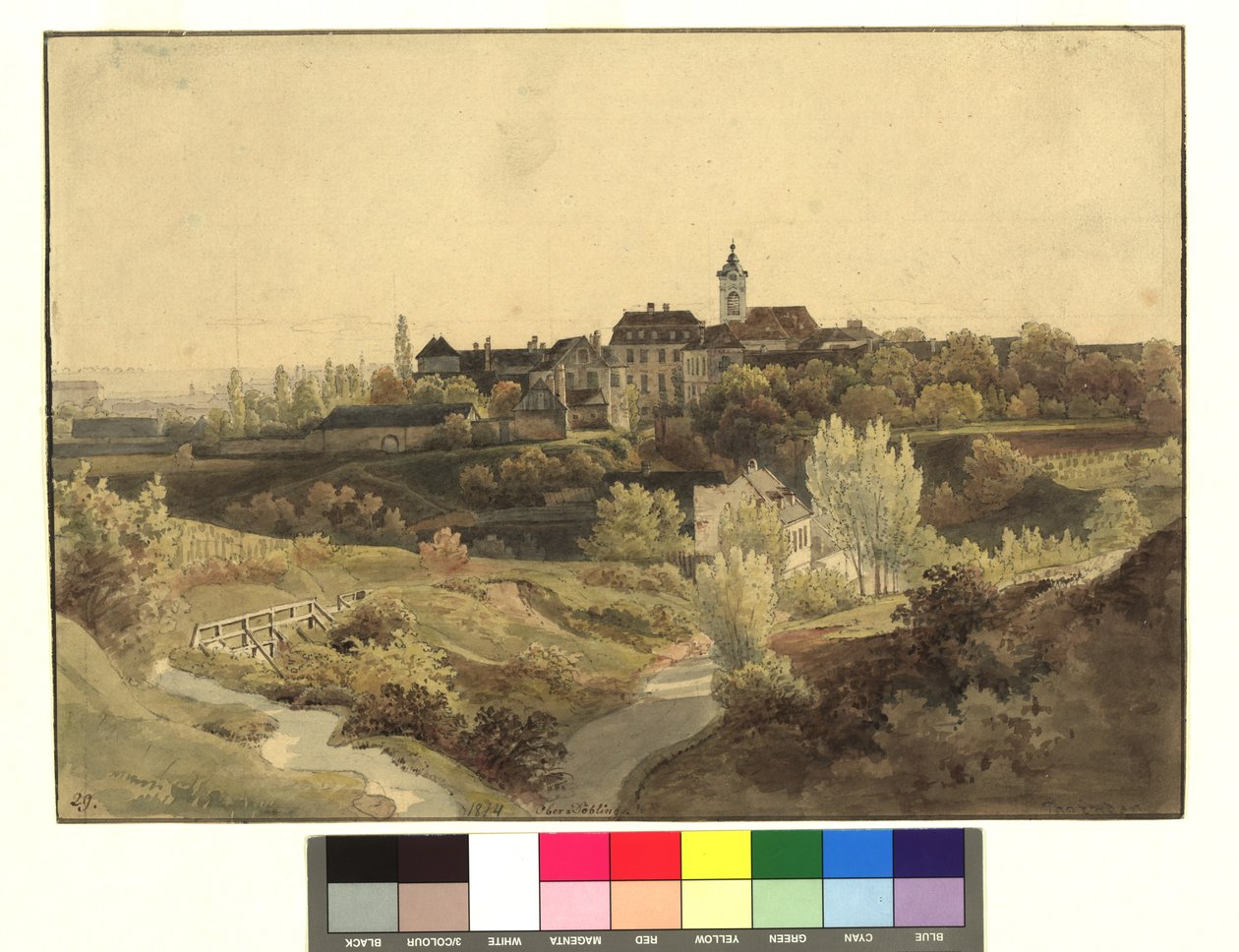 Oberdöbling, St. Johannes-kapellet og omgivelsene, sett fra Unterdöbling-siden av Thomas Ender