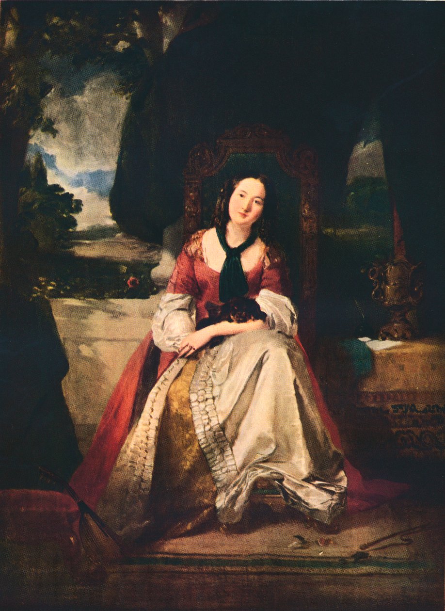 A Lady in Fancy Dress, c1846-1900, 1937 av Thomas Faed