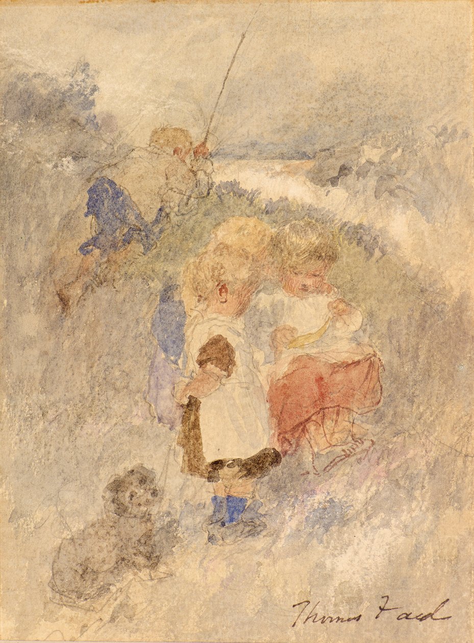 Barn Fiske av Thomas Faed
