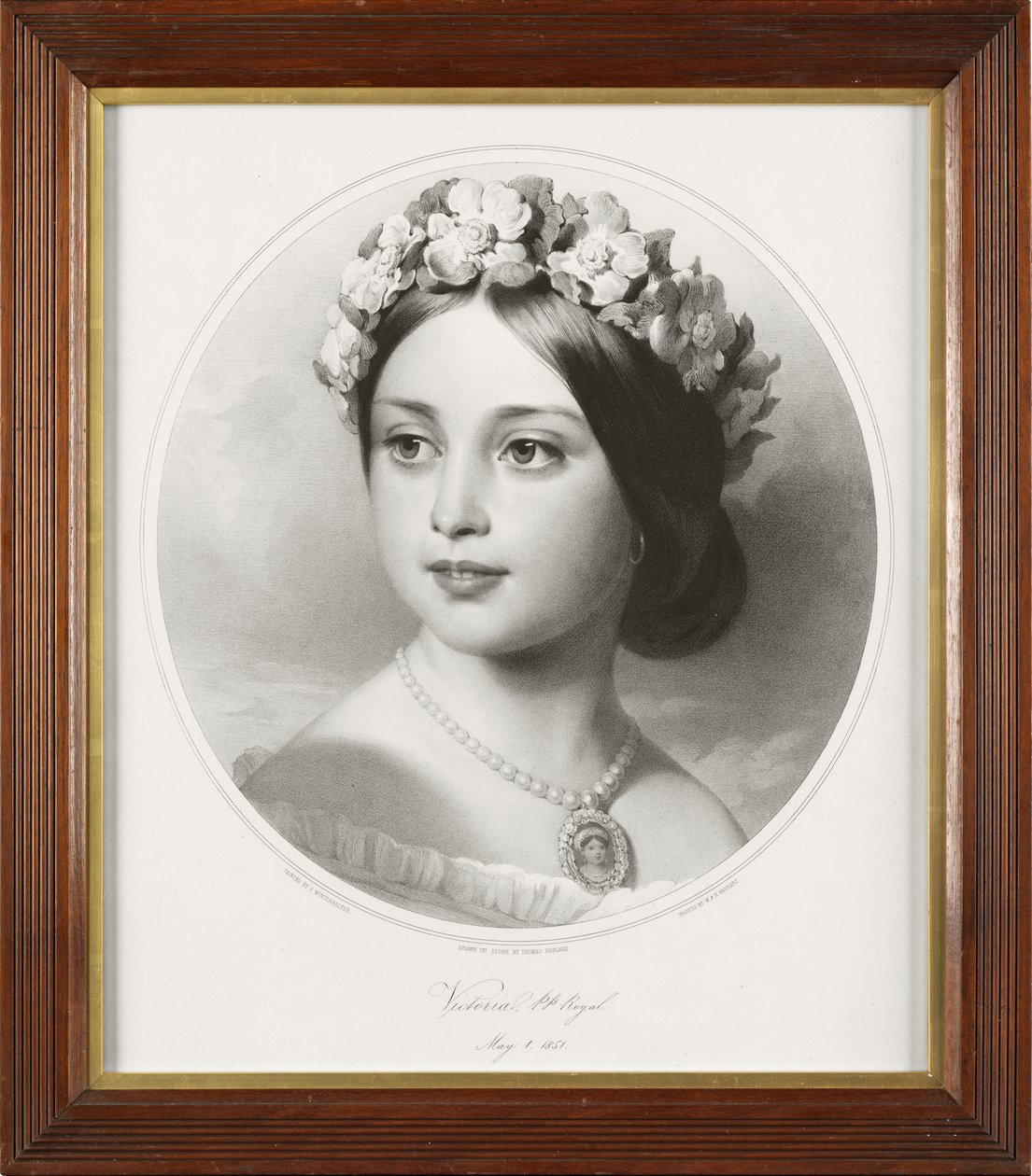 Victoria, keiserinne av Tyskland og dronning av Preussen (litho tegnet på stein) av Thomas Fairland