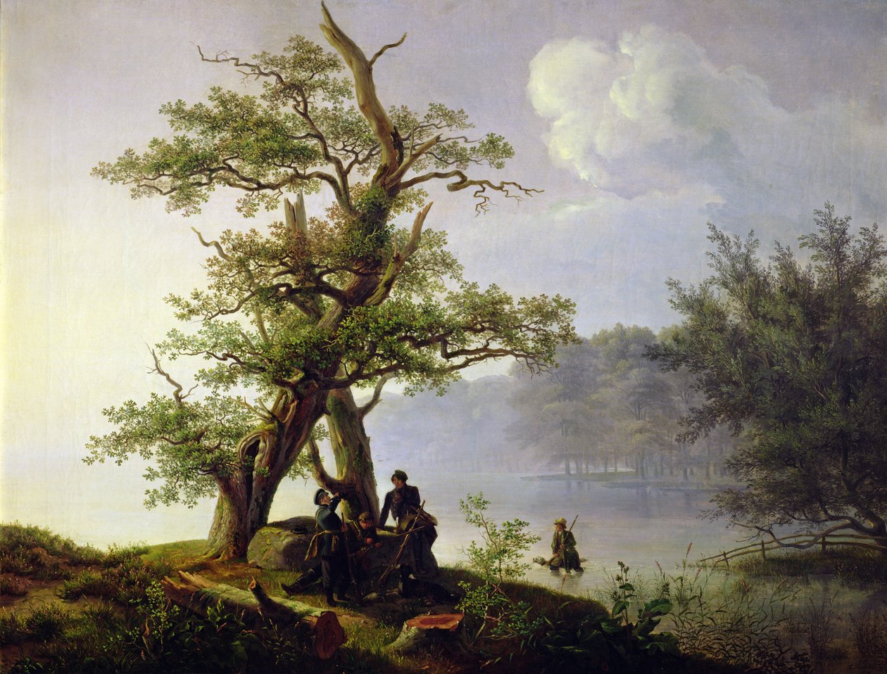 Jakt på vannfugler, 1828 av Thomas Fearnley