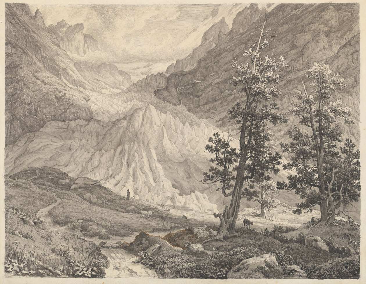 Grindelwaldbreen, Sveits av Thomas Fearnley