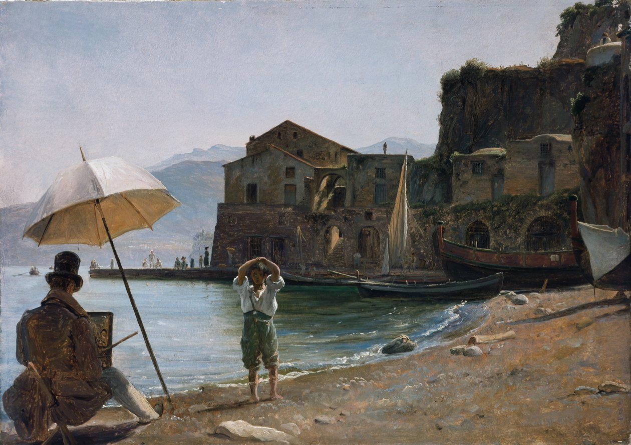 Maleren og gutten, ca. 1834 (maleri) av Thomas Fearnley