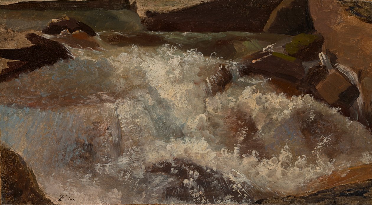Villt vann. naturstudie av Thomas Fearnley