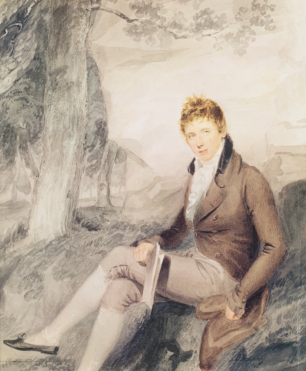 Portrett av Henry John Temple (1784-1865) 3. Viscount Palmerston, 1802 av Thomas Frank Heaphy