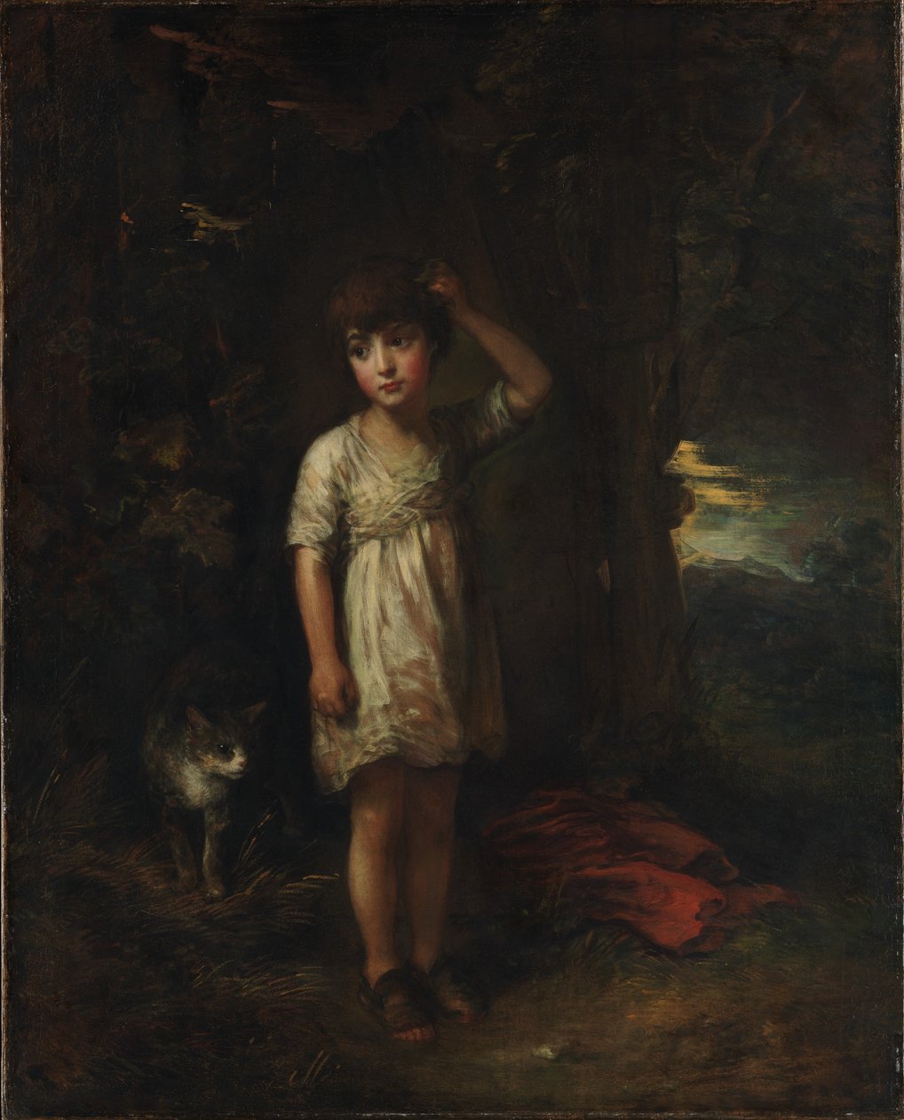 En gutt med en katt - morgen av Thomas Gainsborough