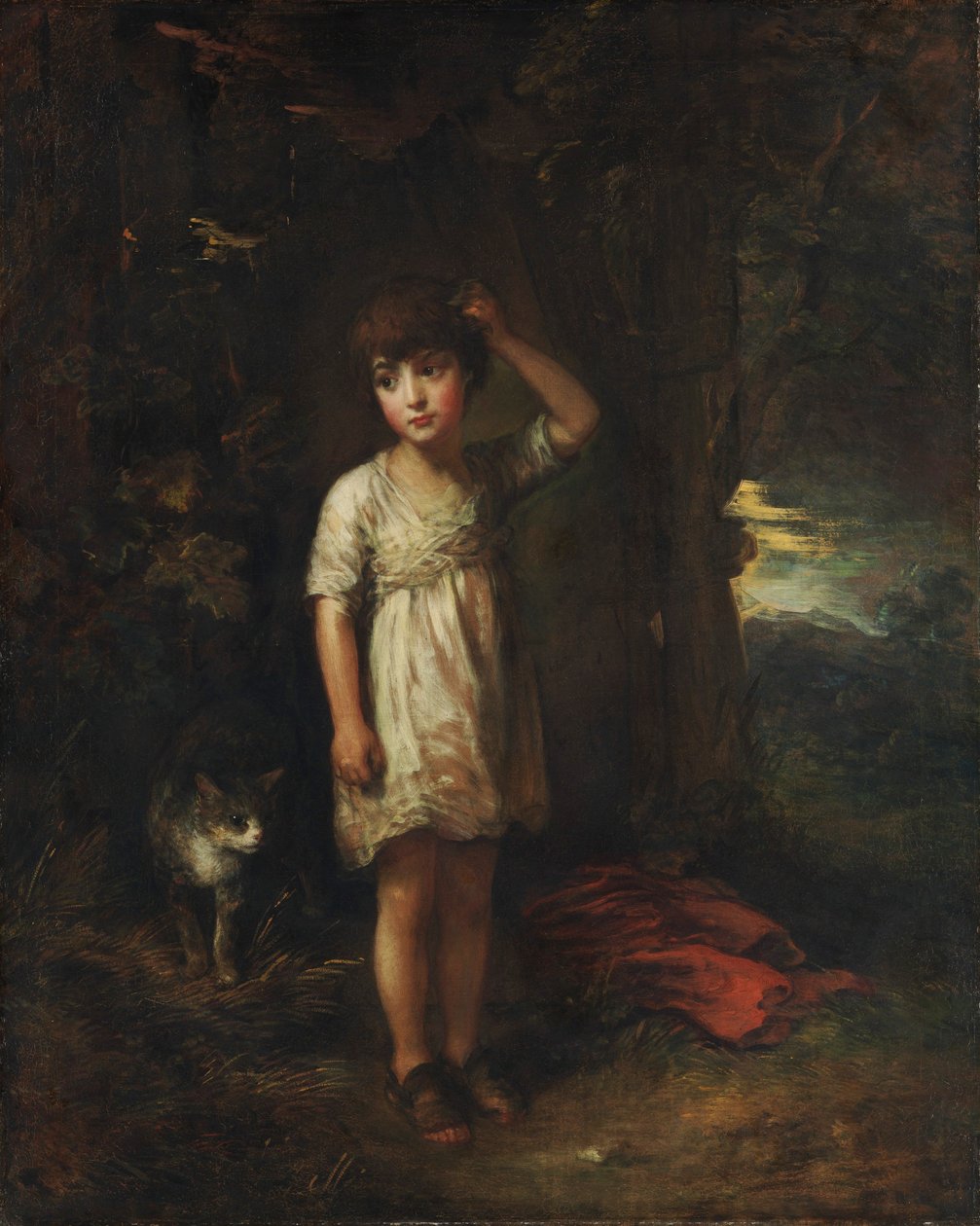En gutt med en katt, morgen av Thomas Gainsborough