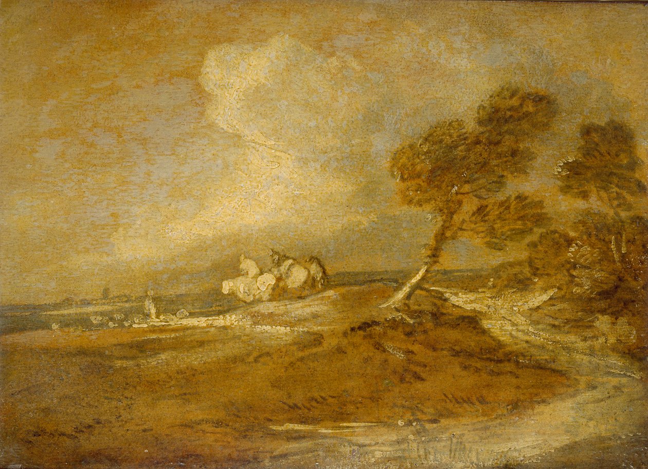 Et landskap med ryttere, slutten av 1700-tallet av Thomas Gainsborough