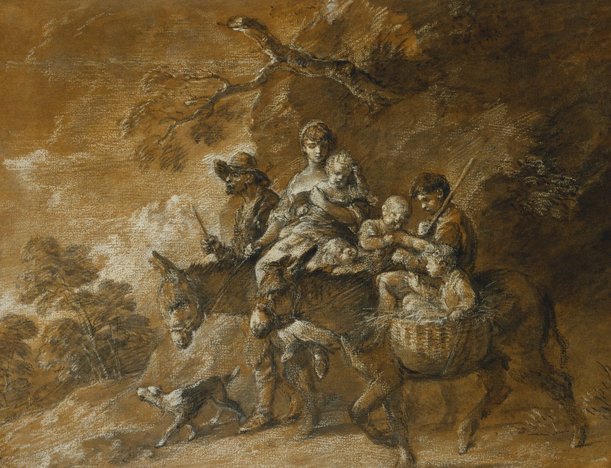 En bondefamilie på vei på markedet, av Thomas Gainsborough