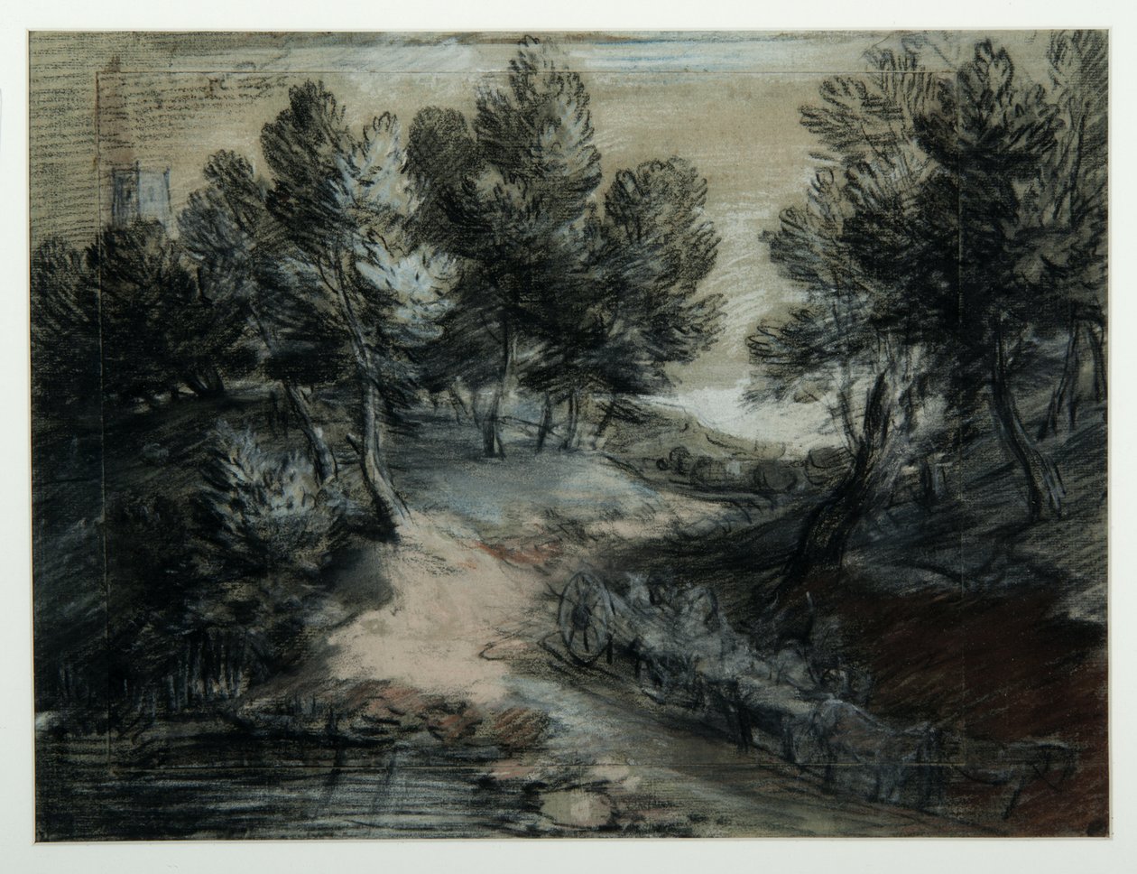 En tømmervogn på en skogsvei, 1775-80 av Thomas Gainsborough