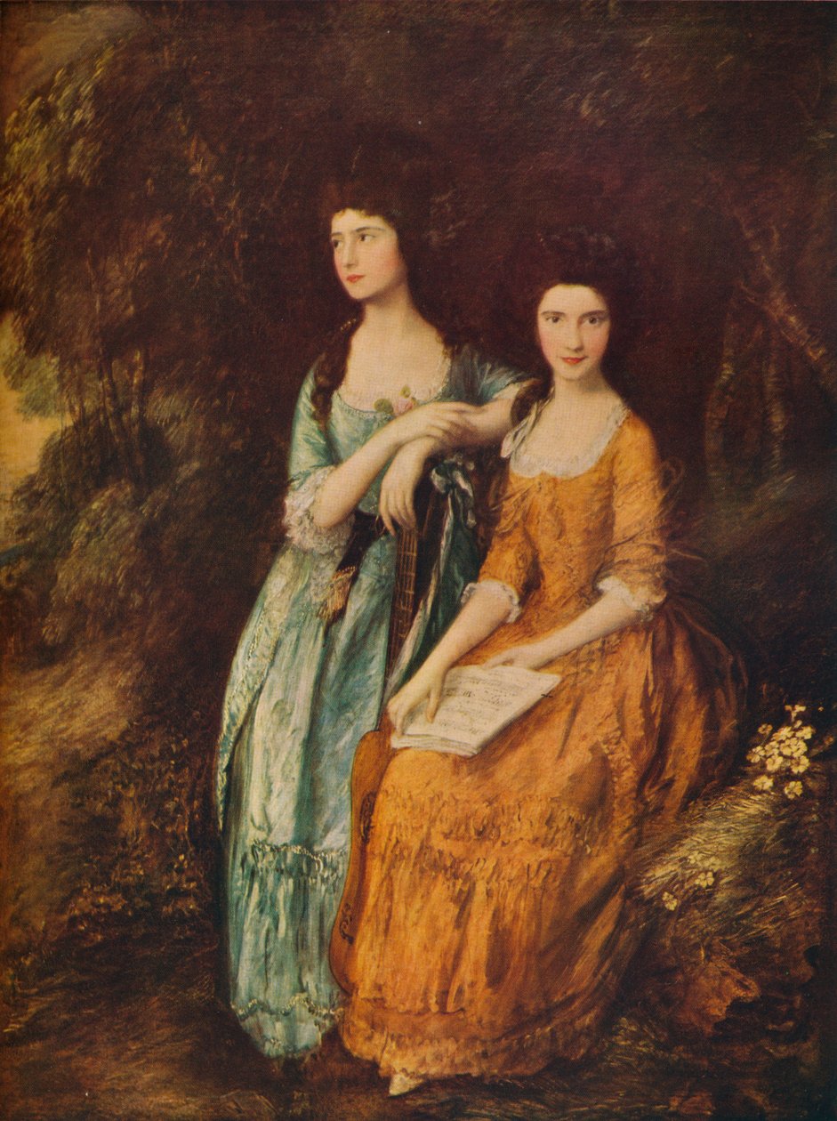 Elizabeth og Mary Linley, c1772 av Thomas Gainsborough