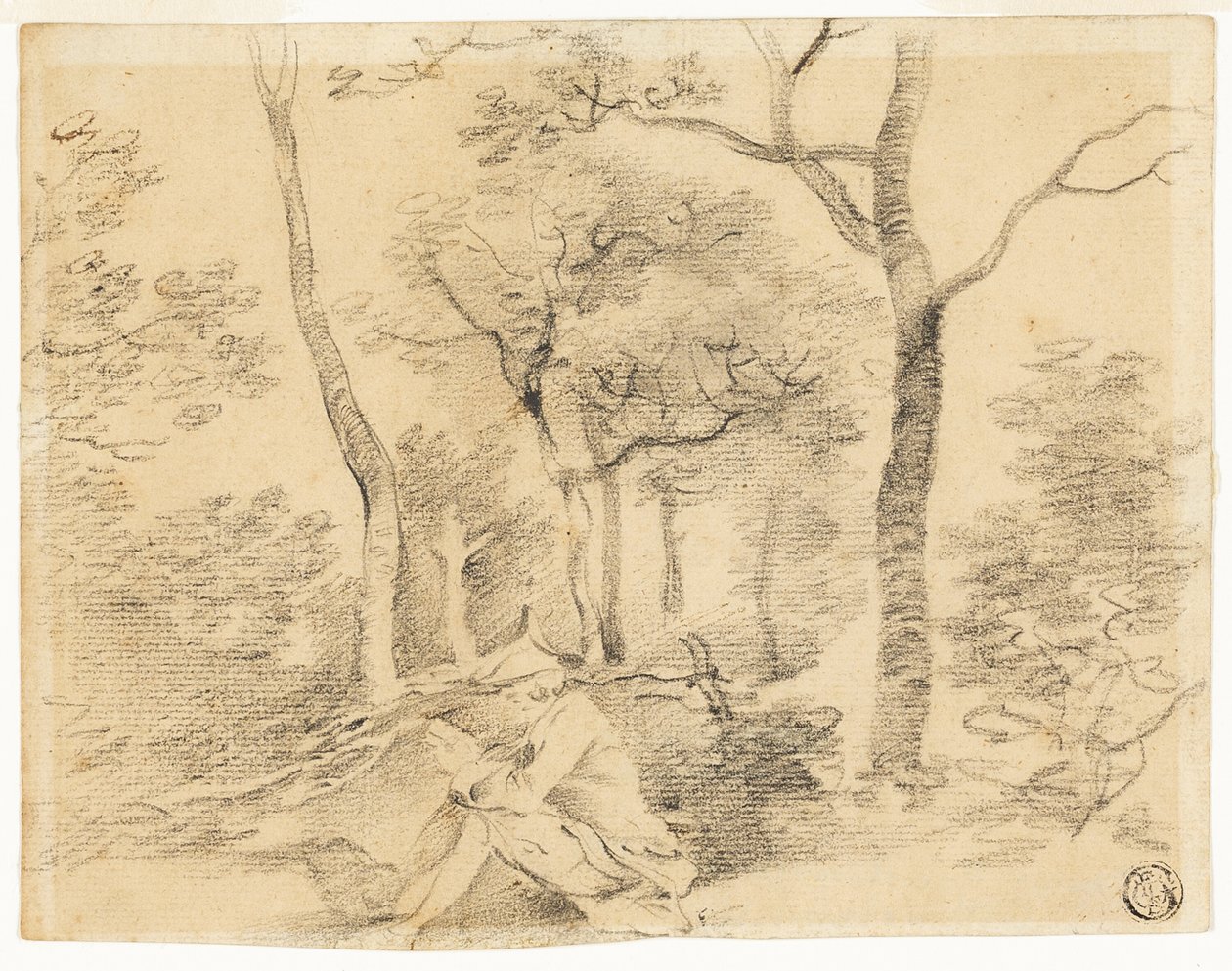 Gainsborough Sketching in Woods av Thomas Gainsborough