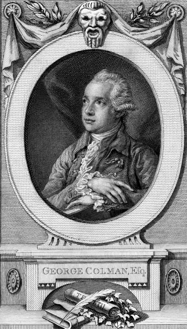 George Colman den eldste, gravert av John Hall av Thomas Gainsborough