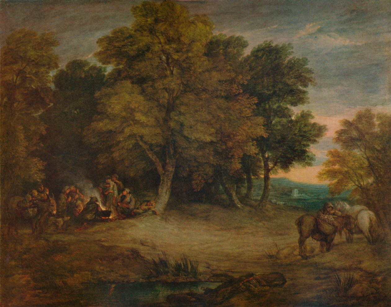 Gipsy Encampment: Sunset, c1758, 1935 av Thomas Gainsborough