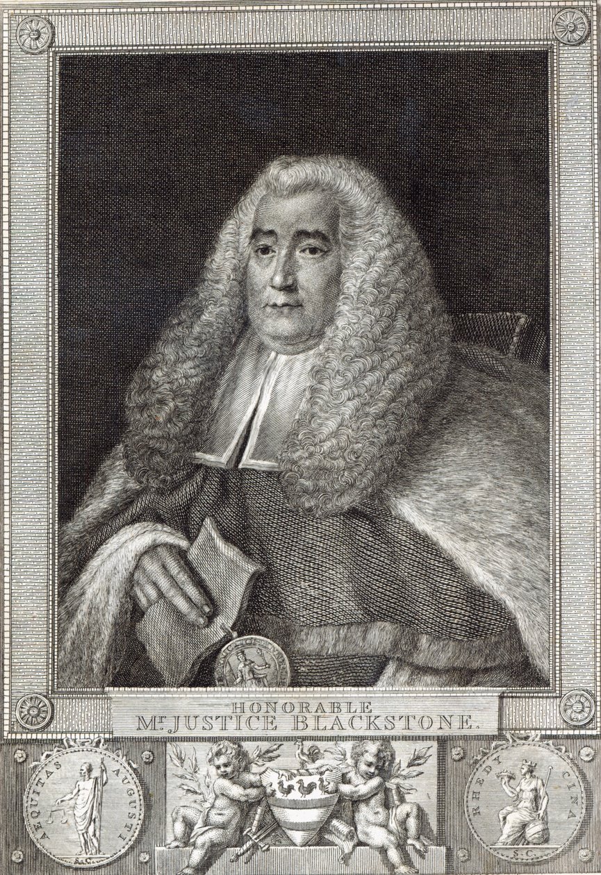 Ærede Mr Justice Blackstone, gravert av Hall av Thomas Gainsborough