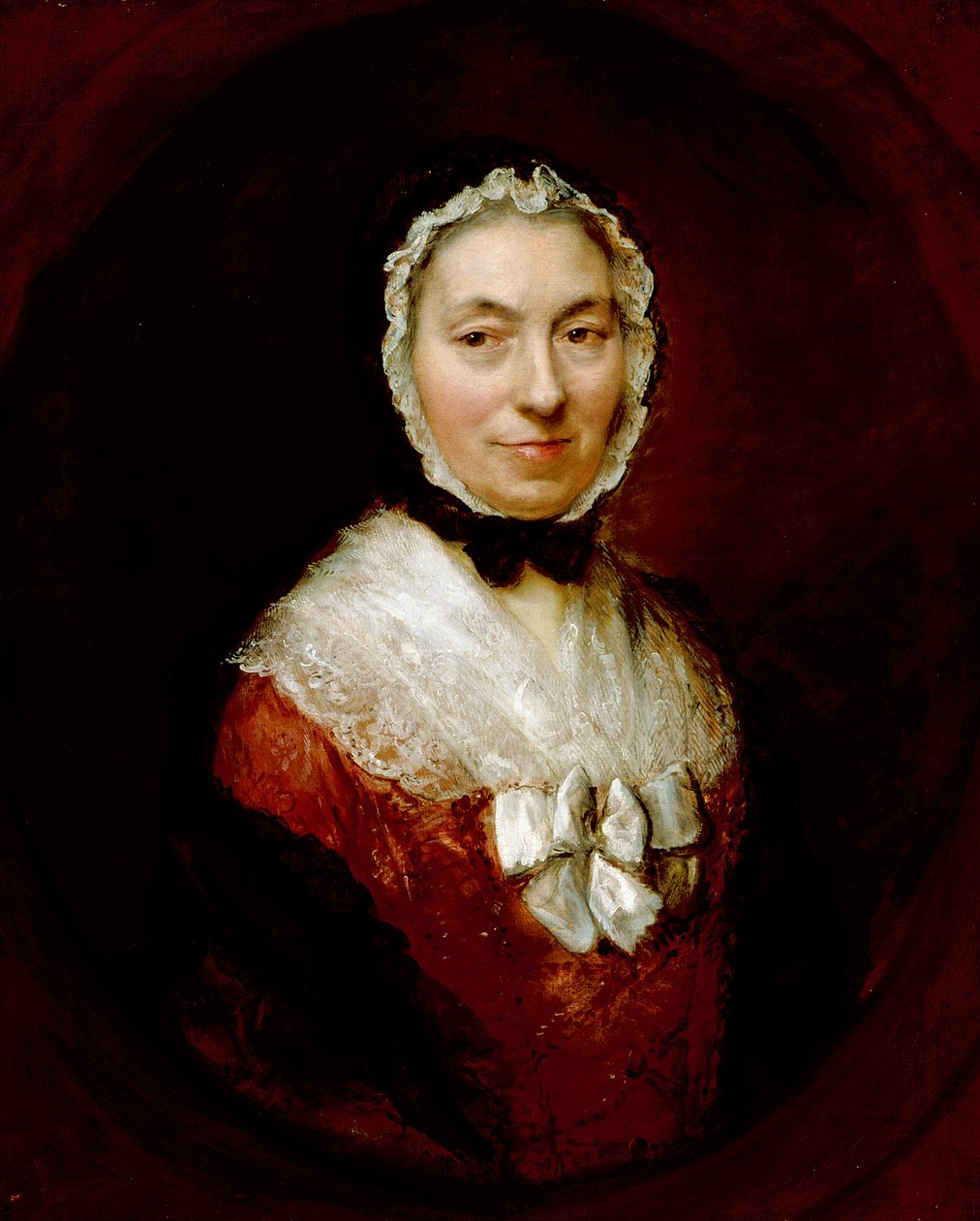 Lady In A Mob Cap (olje på lerret) av Thomas Gainsborough