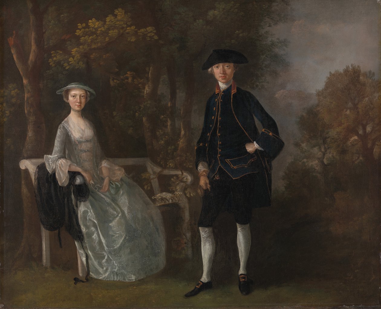 Lady Lloyd og hennes sønn, Richard Savage Lloyd, fra Hintlesham Hall, Suffolk, mellom 1745 og 1746. av Thomas Gainsborough