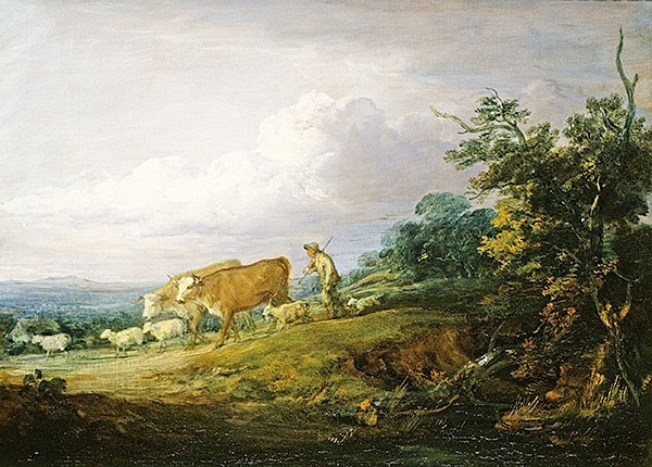 Landskap (olje på lerret) av Thomas Gainsborough