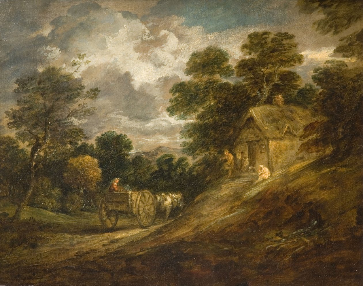 Landskap med hytte og vogn, 1786. av Thomas Gainsborough