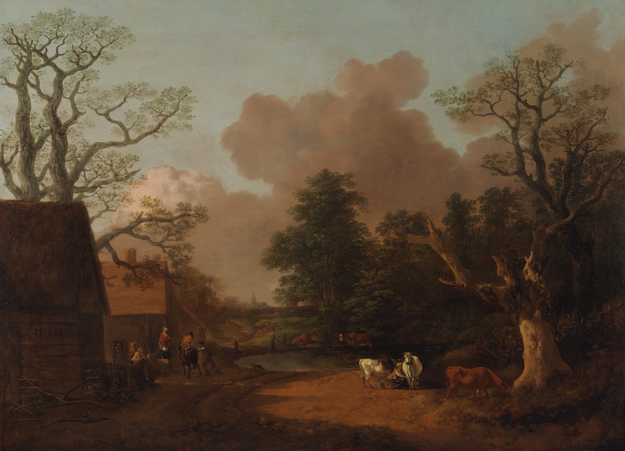 Landskap med Milkmaid, mellom 1754 og 1756. av Thomas Gainsborough