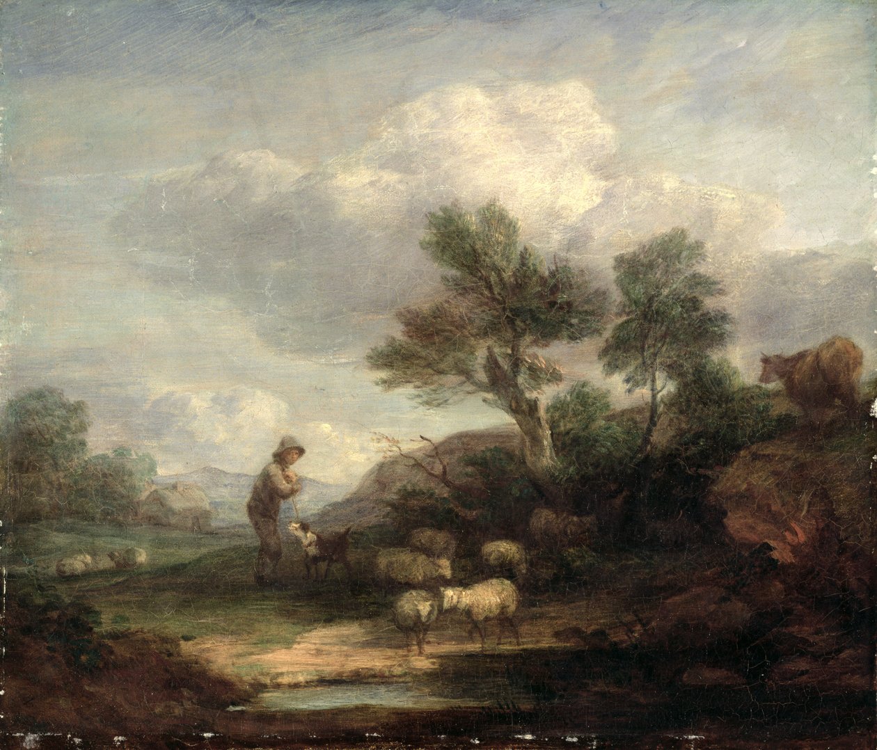 Landskap med sauer (olje på lerret) av Thomas Gainsborough