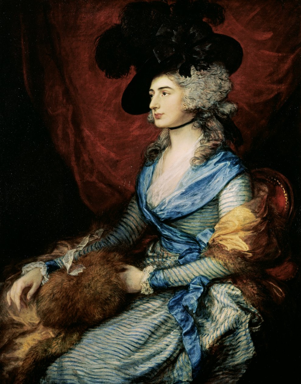 Fru Sarah Siddons, skuespillerinnen (1755-1831), 1785 av Thomas Gainsborough