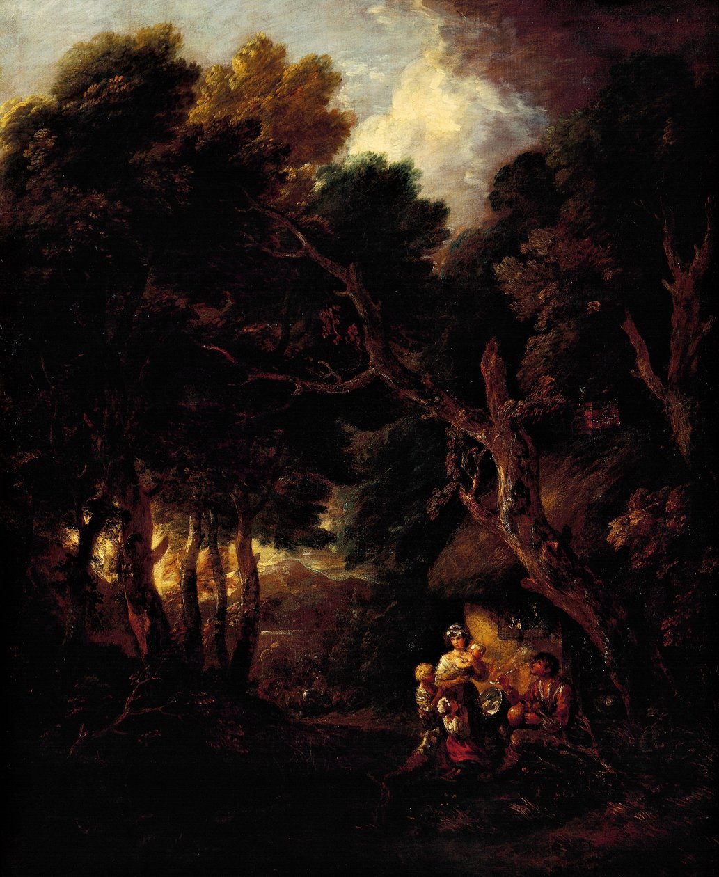 Rørrøykende bonde utenfor døren til hytta hans av Thomas Gainsborough (1727-1788) av Thomas Gainsborough