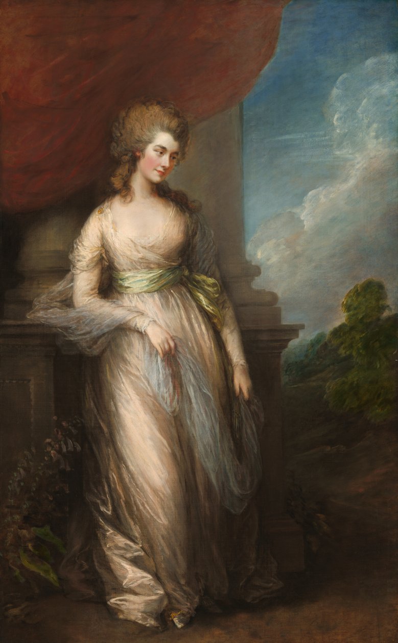 Portrett av Georgiana Cavendish, hertuginne av Devonshire (1757-1806) av Thomas Gainsborough
