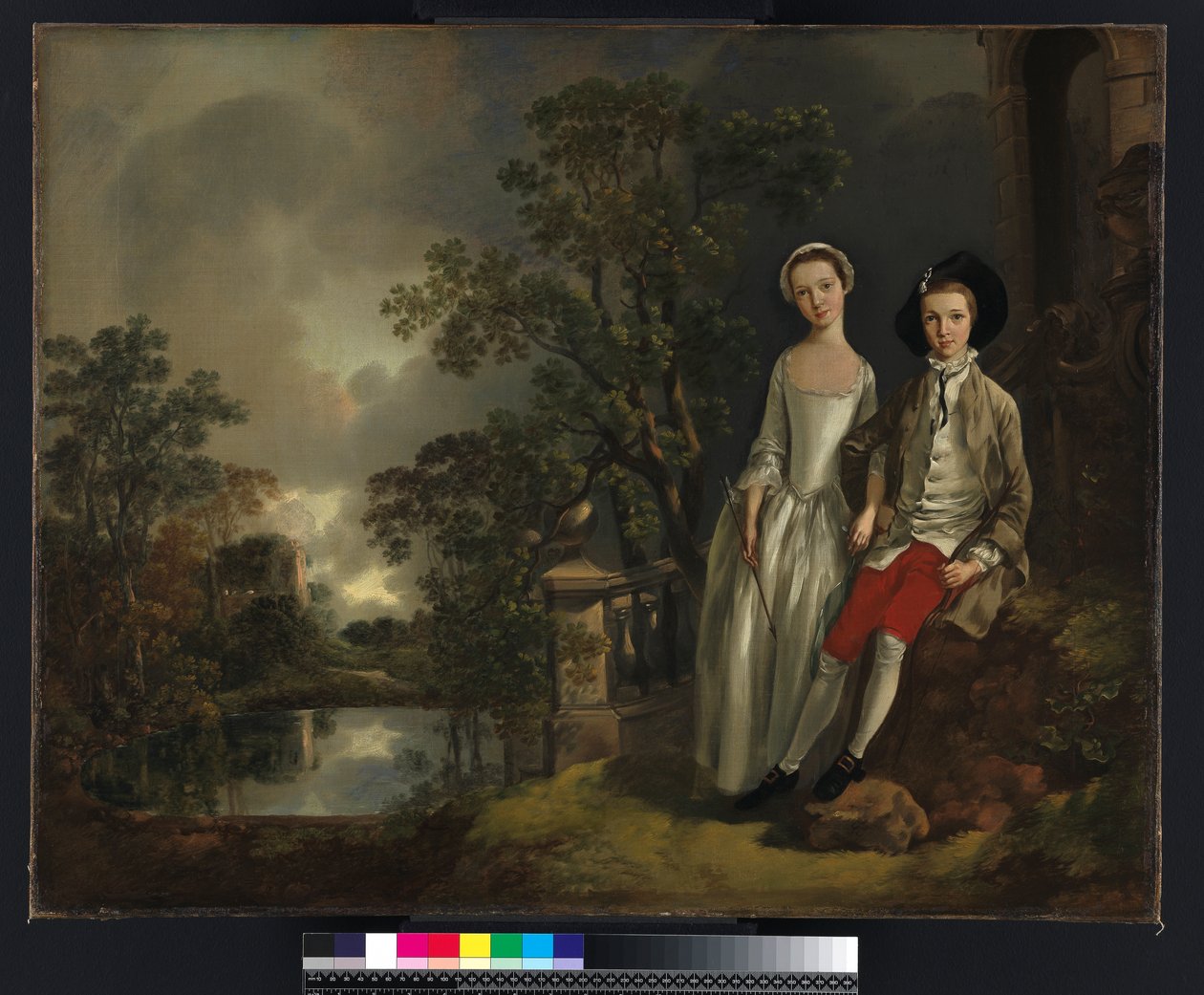 Portrett av Heneage Lloyd og hans søster, Lucy, ca. 1750 av Thomas Gainsborough